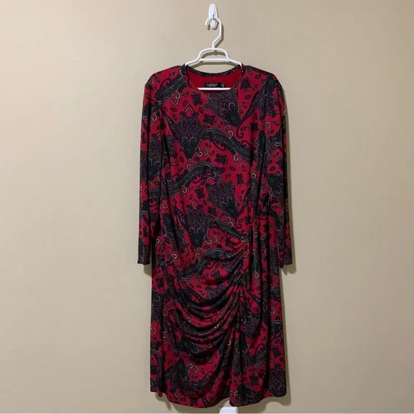 Lauren Ralph Lauren Womens Paisley Jersey Dress-Size 22W NWT Lauren Ralph Lauren Womens Paisley Jersey Dress-Size 22W NWT